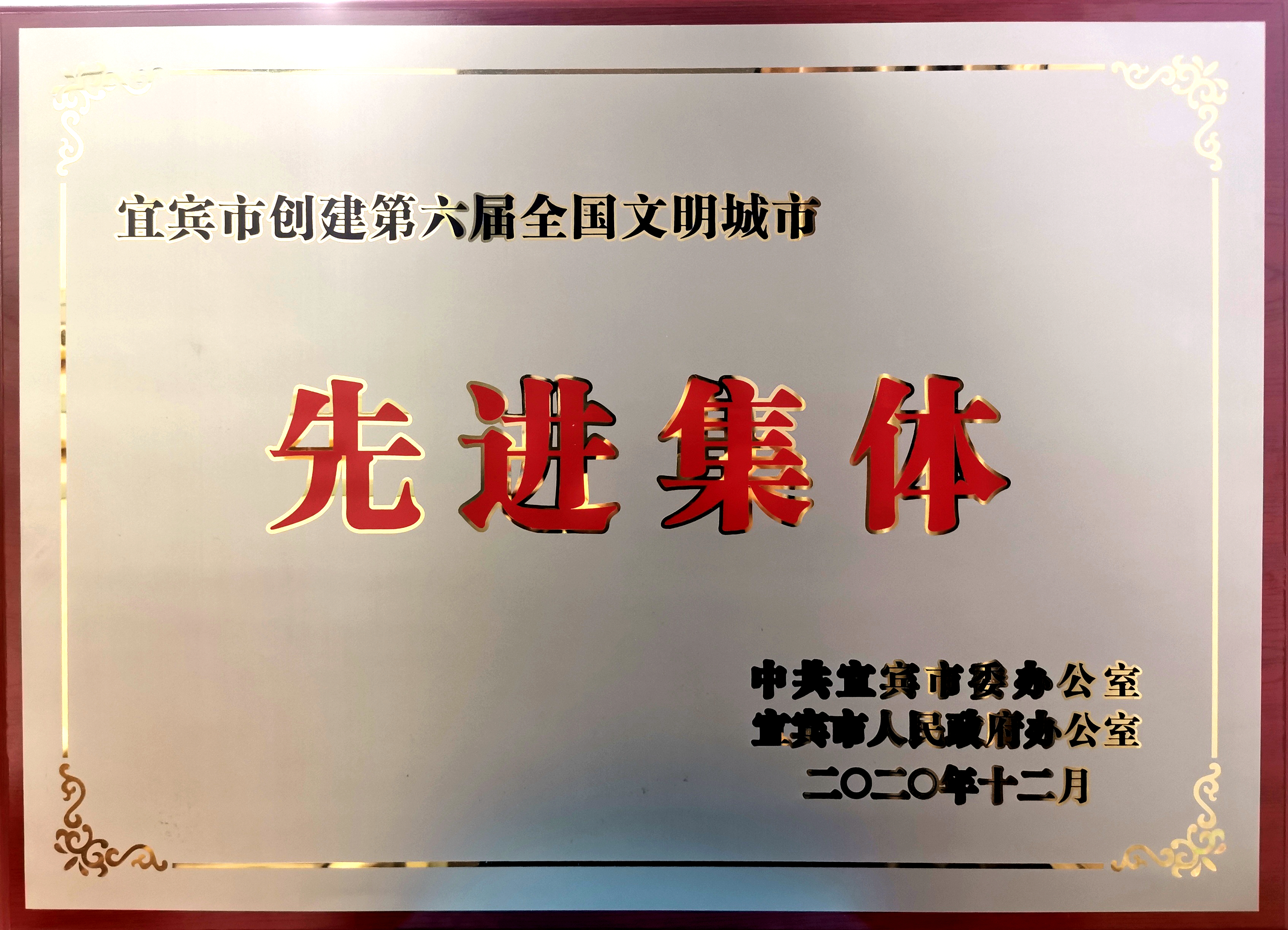 学院荣获宜宾市创建第六届全国文明城市“先进集体”